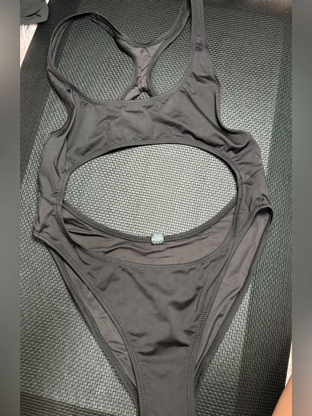 SKIMS Black Cut-Out‎ One-Piece Swimsuit